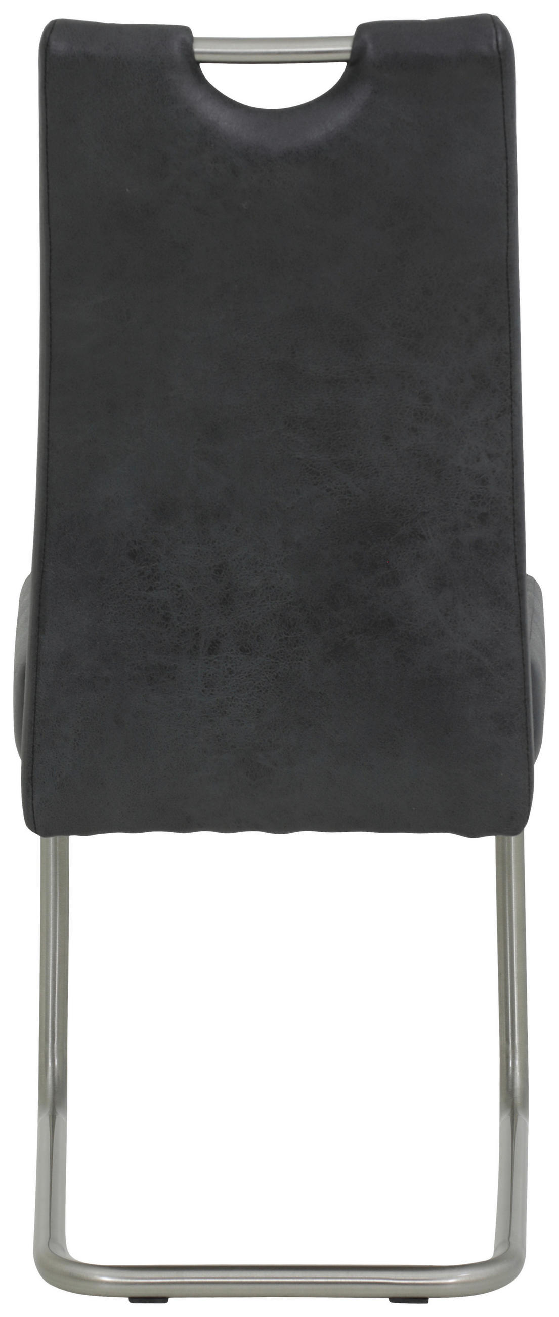 SCHWINGSTUHL-SET 4 Stück  in Edelstahl Mikrofaser  - Edelstahlfarben/Anthrazit, MODERN, Textil/Metall (43/99/58cm) - MID.YOU