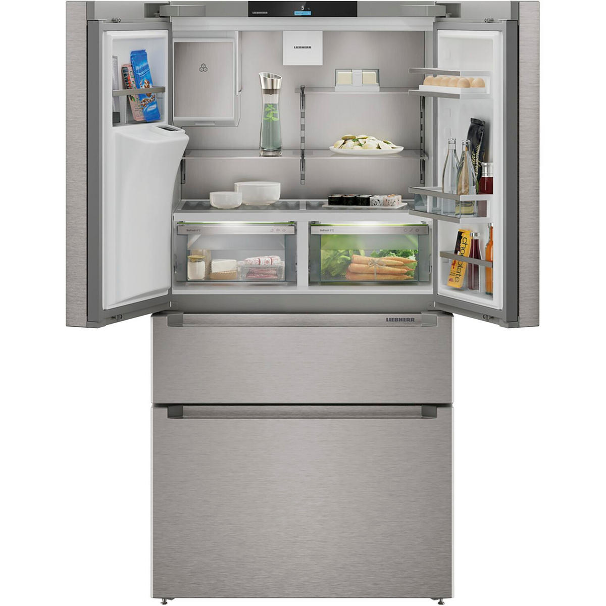 FRENCH-DOOR MBSDDI9528  - Silberfarben, Basics, Glas/Metall (90,6/180,5/74,5cm) - Liebherr