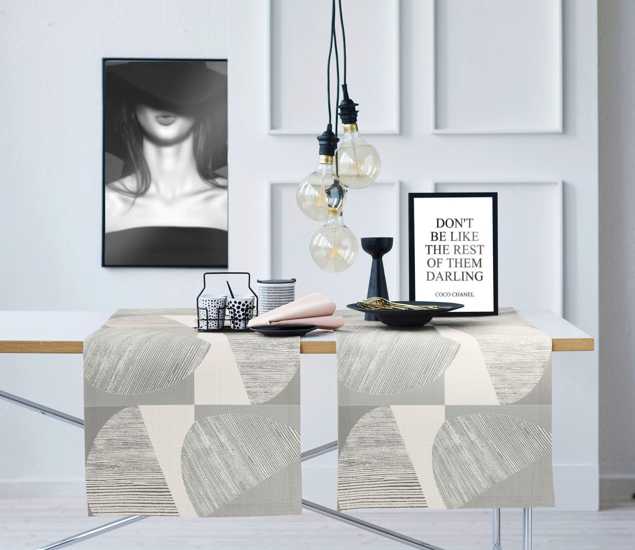 TISCHLÄUFER Loft Style 44/140 cm  - Grau, Basics, Textil (44/140cm) - Ambiente