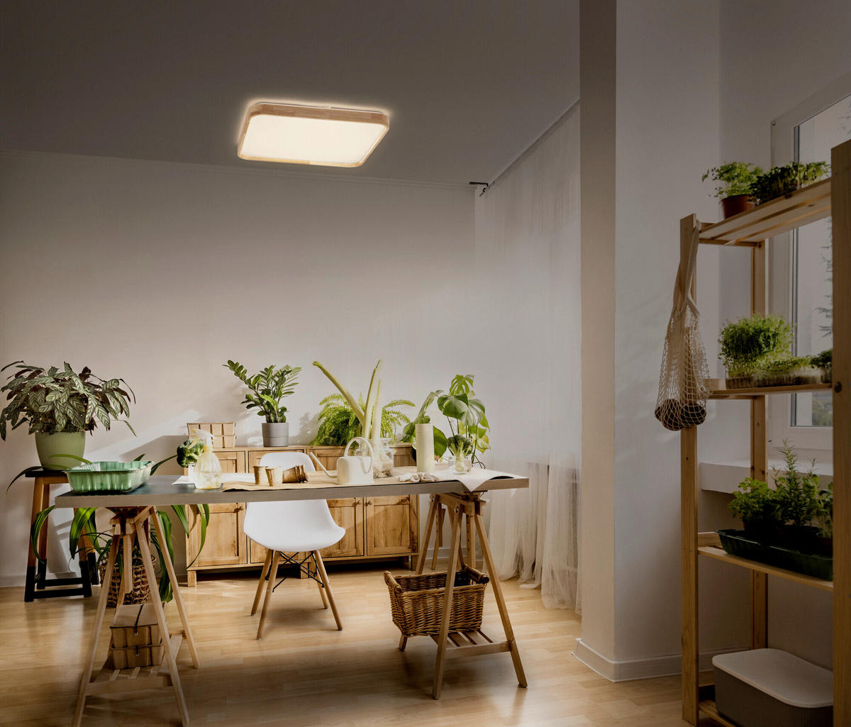 LED-DECKENLEUCHTE 39.5/39.5/6 cm   - Basics, Kunststoff/Metall (39.5/39.5/6cm) - Osram