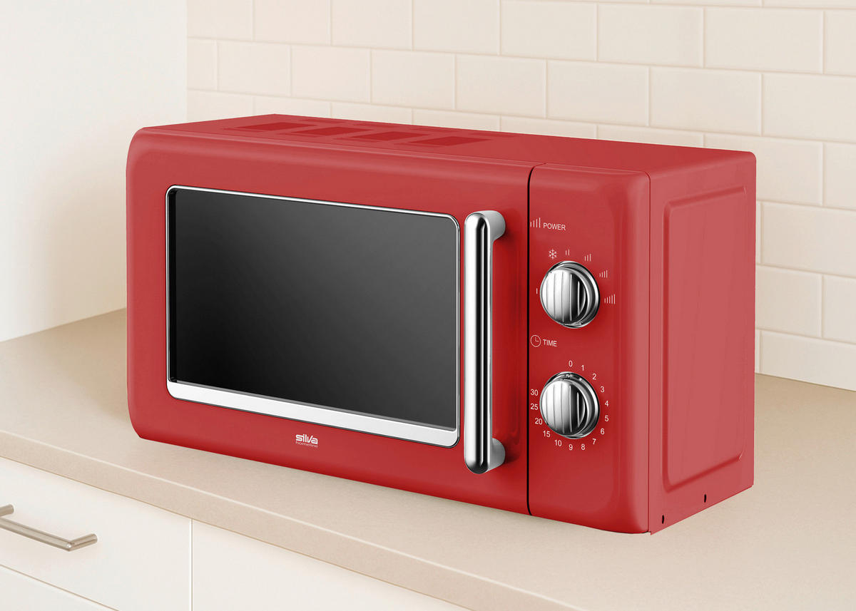 MIKROWELLE MW-R 25.3 ROT  - Rot, Trend, Metall (45,2/26,2/36cm)