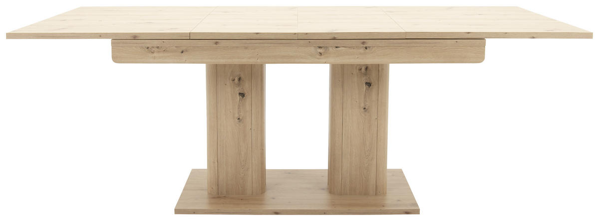 JEDILNA MIZA, hrast barve hrasta  - barve hrasta, Design, leseni material (140-220/80/90cm) - Xora