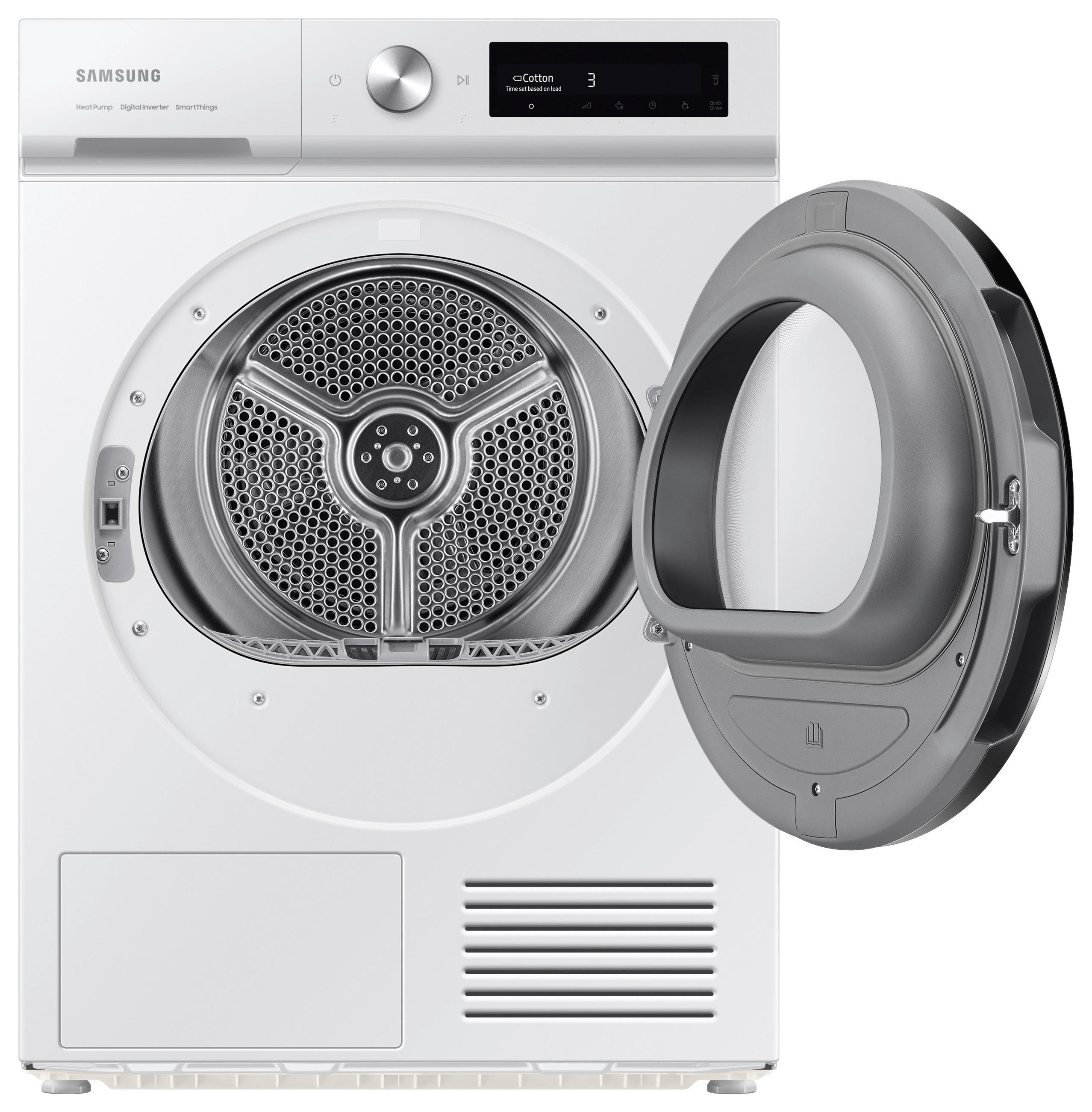 WÄRMEPUMPENTROCKNER DV90BB7445GWS2  - Schwarz/Weiß, Basics, Glas/Kunststoff (60,0/85,0/60,0cm) - Samsung