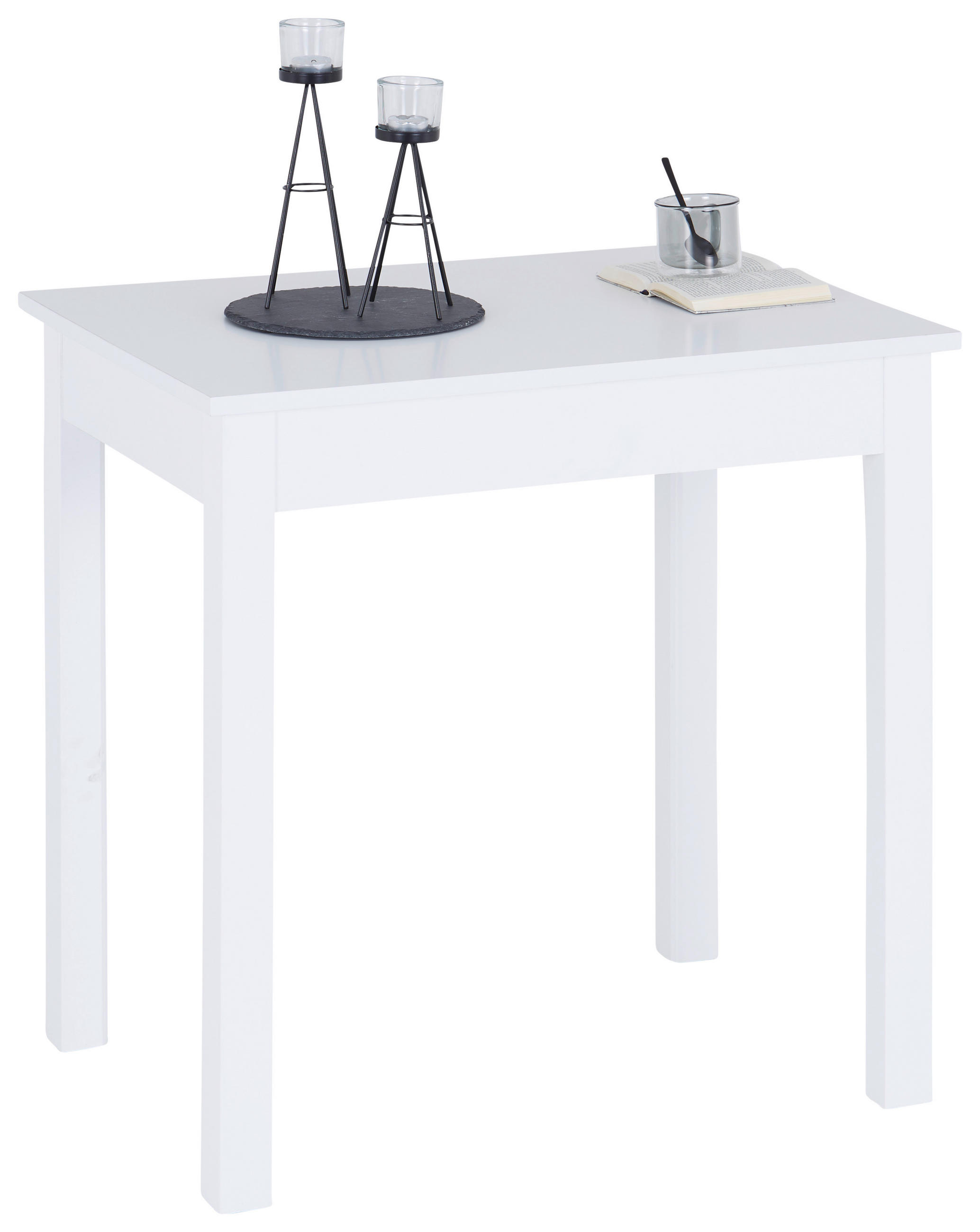 ESSTISCH in Holzwerkstoff  - Weiß, KONVENTIONELL, Holzwerkstoff (75/76/55cm) - home24