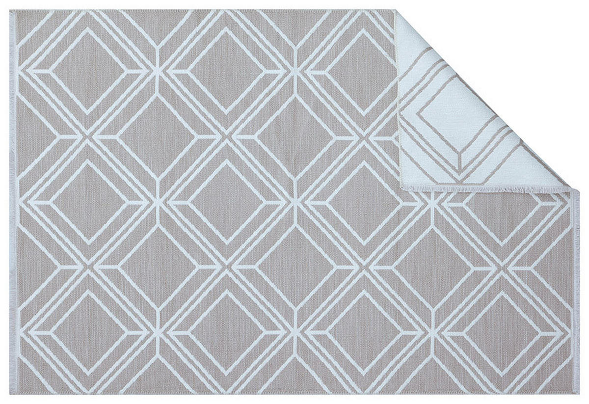 RAVNO TKANA PREPROGA  COLORI     80/150 cm    tkano  krem barve, zelena  - krem barve/zelena, Trendi, tekstil (80/150cm) - Novel
