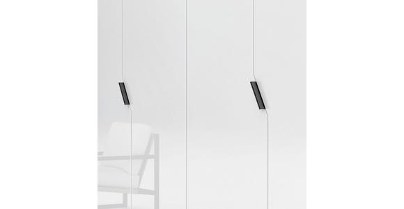 DREHTÜRENSCHRANK 300/223/62 cm 6-türig Weiß Hochglanz - Weiß Hochglanz/Schwarz, Design, Holzwerkstoff/Metall (300/223/62cm) - Novel