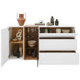 SIDEBOARD  in 184/90/44 cm  - Eichefarben/Anthrazit, Design, Glas/Holz (184/90/44cm) - Johann Jakob