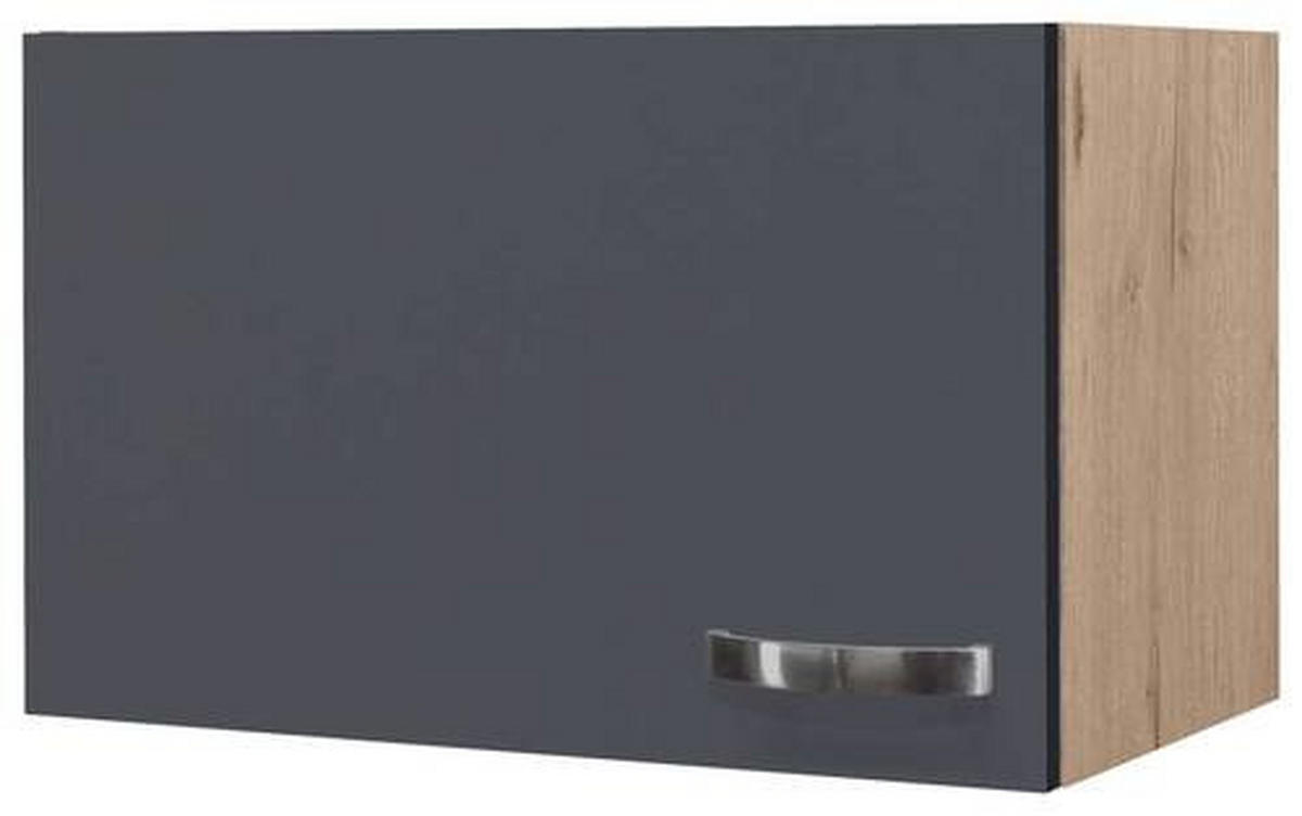 KÜCHENOBERSCHRANK 60/32/32 cm  in Dunkelgrau, Eiche San Remo  - Edelstahlfarben/Dunkelgrau, MODERN, Holzwerkstoff/Metall (60/32/32cm) - FlexWell