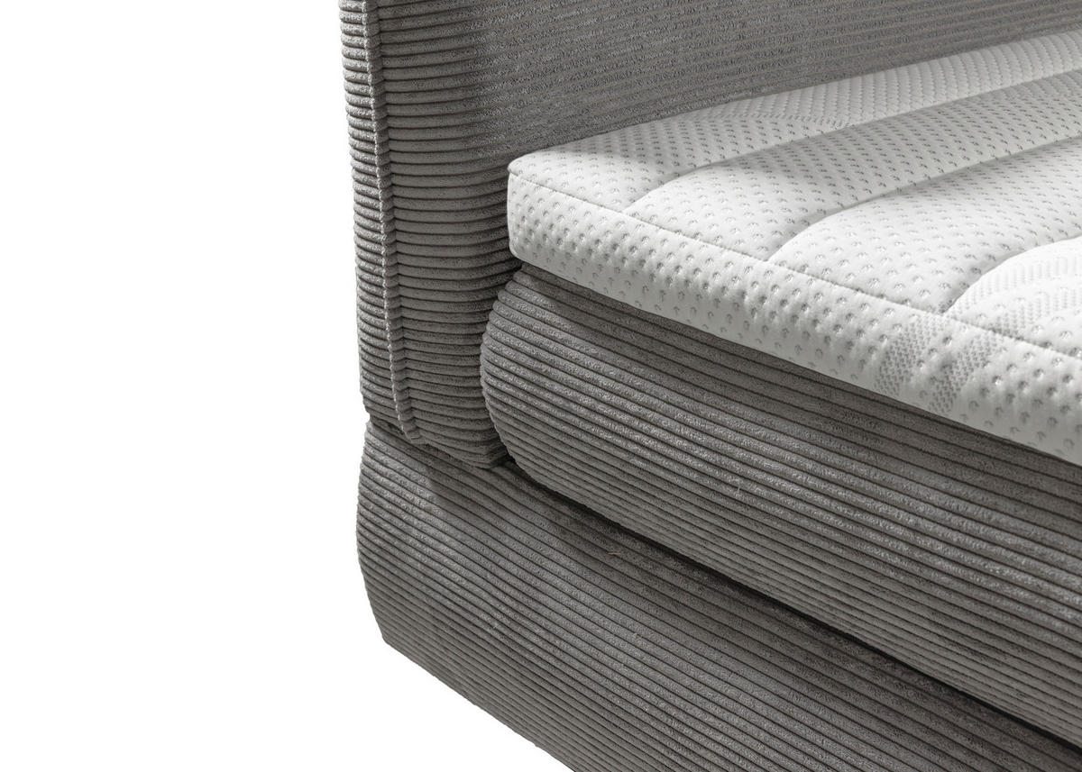 BOXSPRINGBETT 180/200 cm  in Grau  - Schwarz/Grau, Trend, Holz/Textil (180/200cm) - Esposa