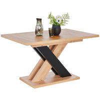 ESSTISCH Holzwerkstoff 140-180/90/76 cm  - Schwarz/Eiche Artisan, Design, Holzwerkstoff (140-180/90/76cm) - Carryhome