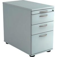 ANSTELLCONTAINER Grau  - Alufarben/Grau, KONVENTIONELL, Holzwerkstoff/Kunststoff (42,8/72-76/80cm) - Venda