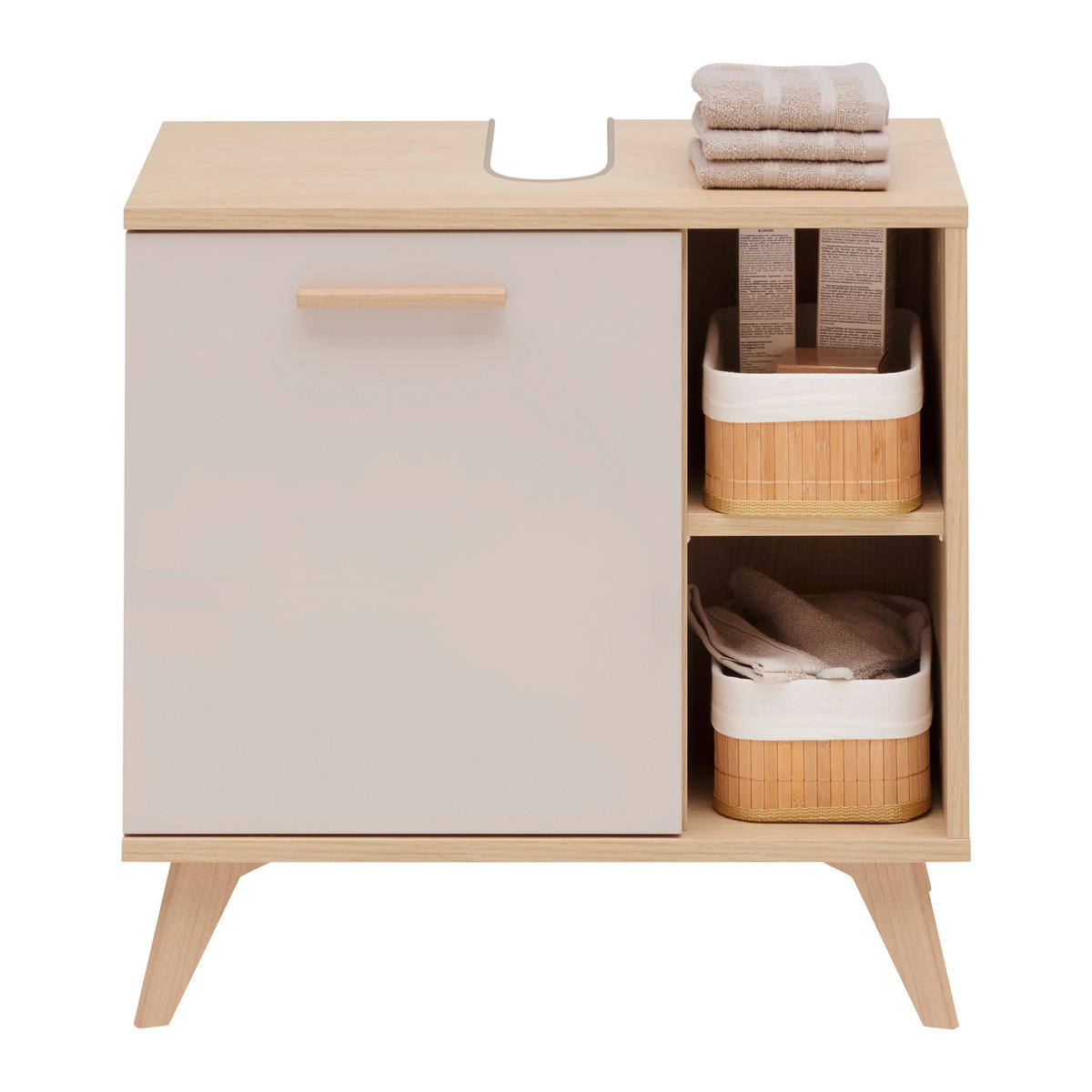 TVÄTTSTÄLLSUNDERSKÅP 60/58/35 cm  - kashmir/ekfärgad, Modern, trämaterial/plast (60/58/35cm) - Best Price