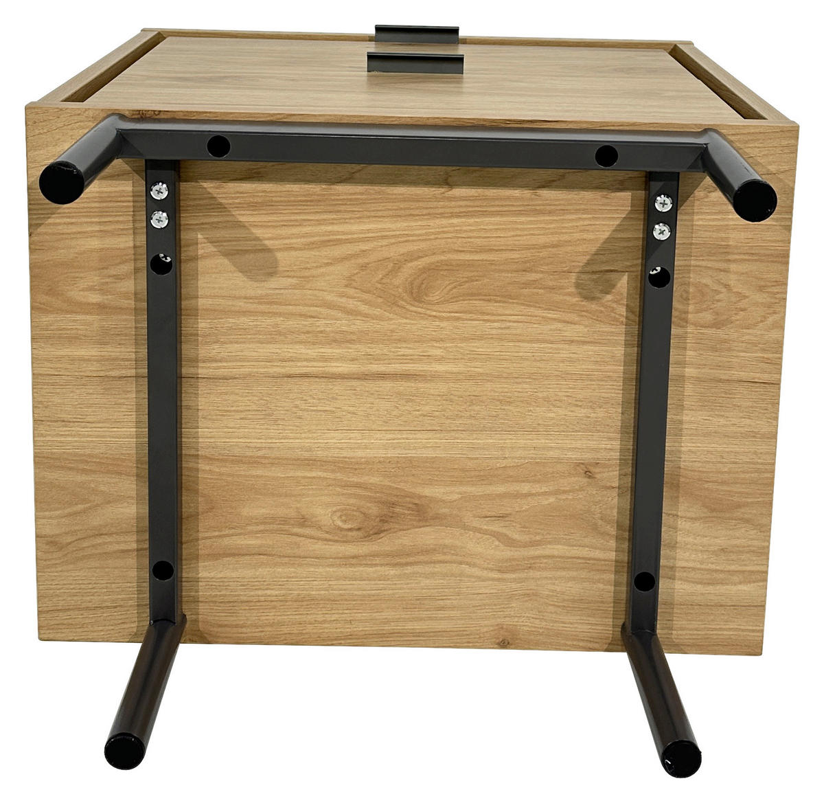 SÄNGBORD i antracit, ekfärgad  - grå/antracit, Design, metall/trämaterial (53/56,2/40cm) - Xora