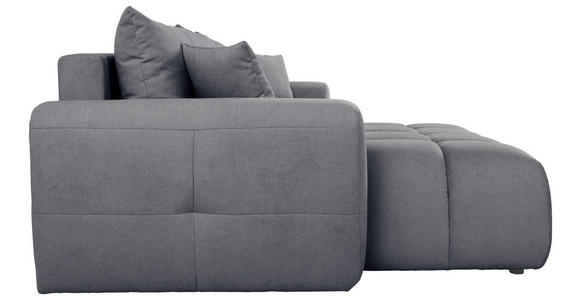 ECKSOFA  in Velours Dunkelgrau  168/298 cm  - Dunkelgrau/Schwarz, KONVENTIONELL, Kunststoff/Textil (168/298cm) - Carryhome