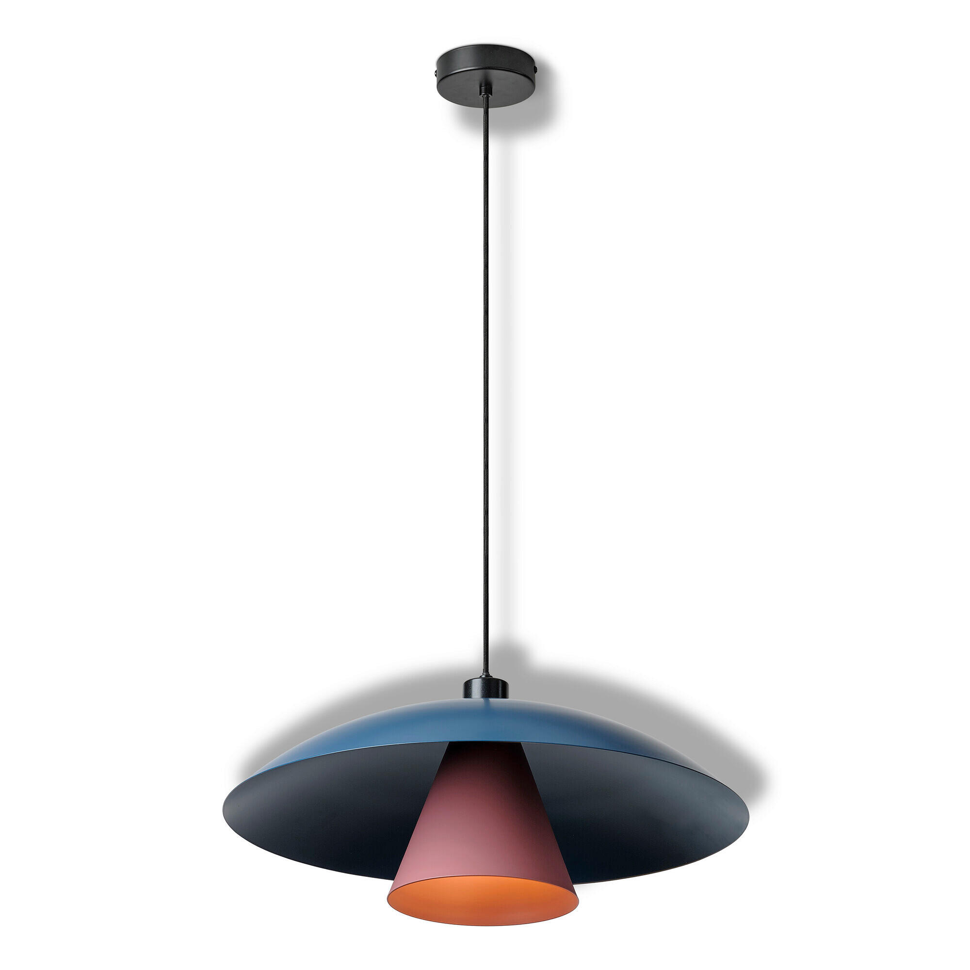 HÄNGELEUCHTE 186/50/125,5 cm  - Blau/Rosa, Basics, Metall (186/50/125,5cm) - Osram