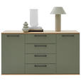 KOMMODE TOSCA  in 151/82/46 cm  - Eichefarben/Anthrazit, Design, Holzwerkstoff/Metall (151/82/46cm) - Dieter Knoll