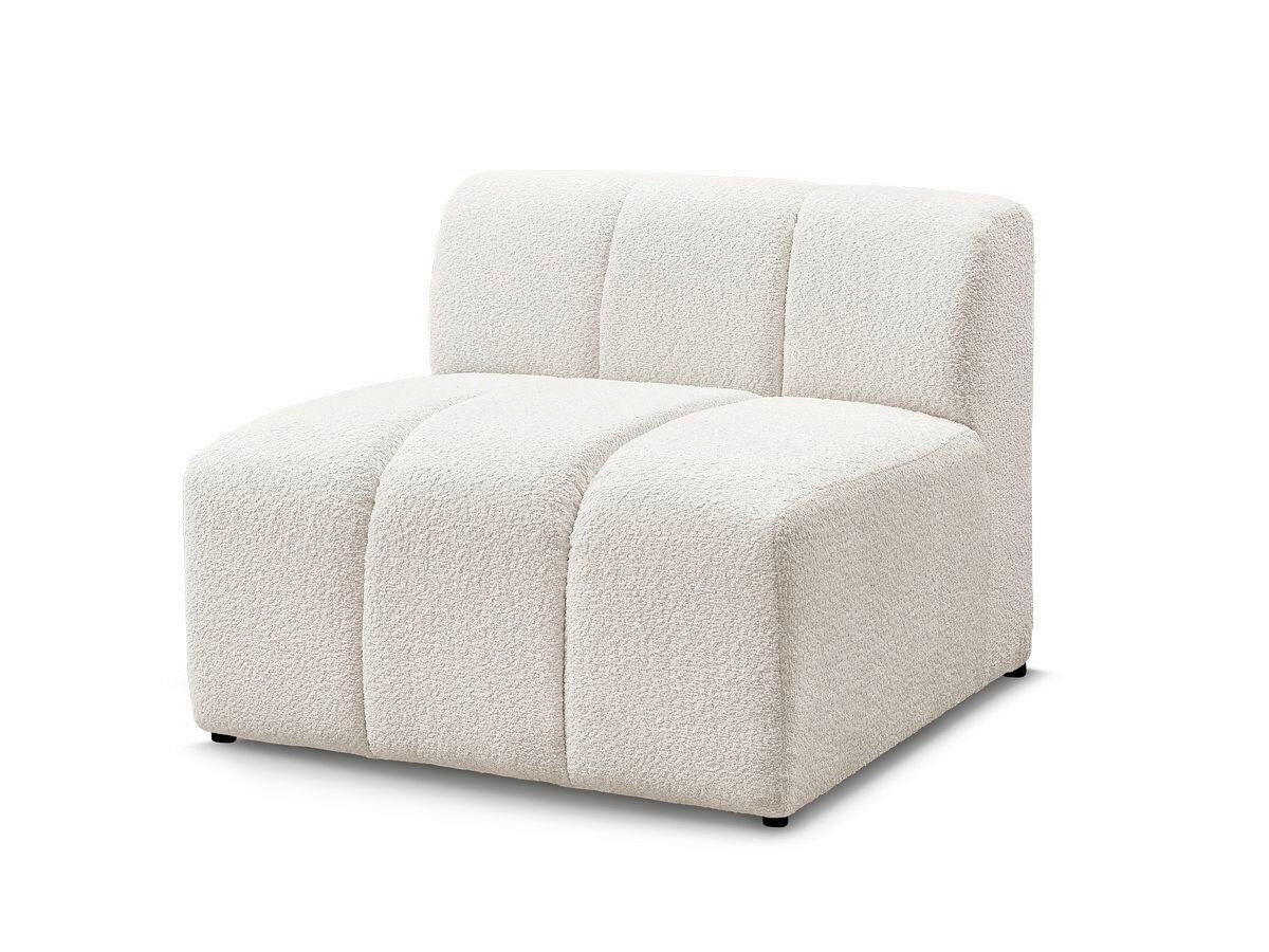 SOFAELEMENT ANNECY Bouclé Weiß  - Schwarz/Weiß, MODERN, Kunststoff/Textil (91/72/91cm)