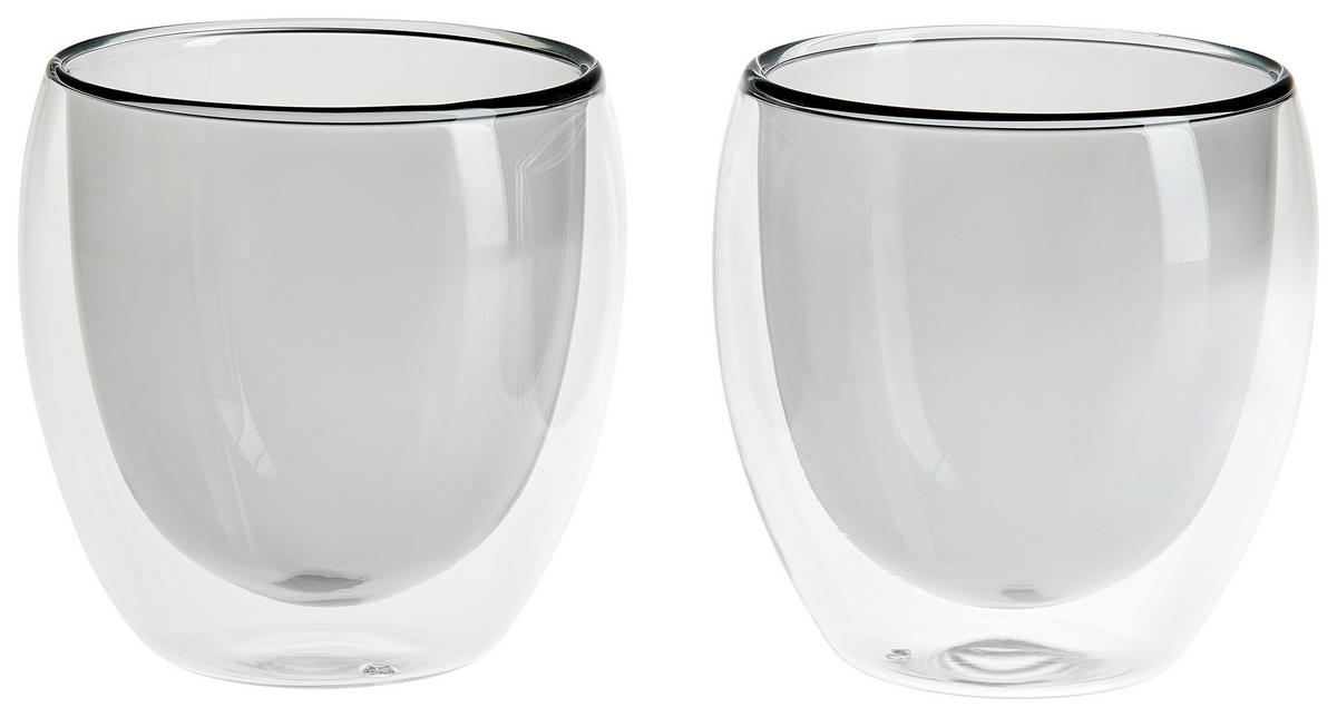 KAFFEEGLAS  - Grau, KONVENTIONELL, Glas (8,8/8,9cm) - Novel