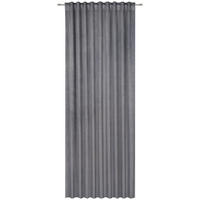 GARDINLÄNGD halvtransparent  - antracit, Klassisk, textil (140/245cm) - Esposa