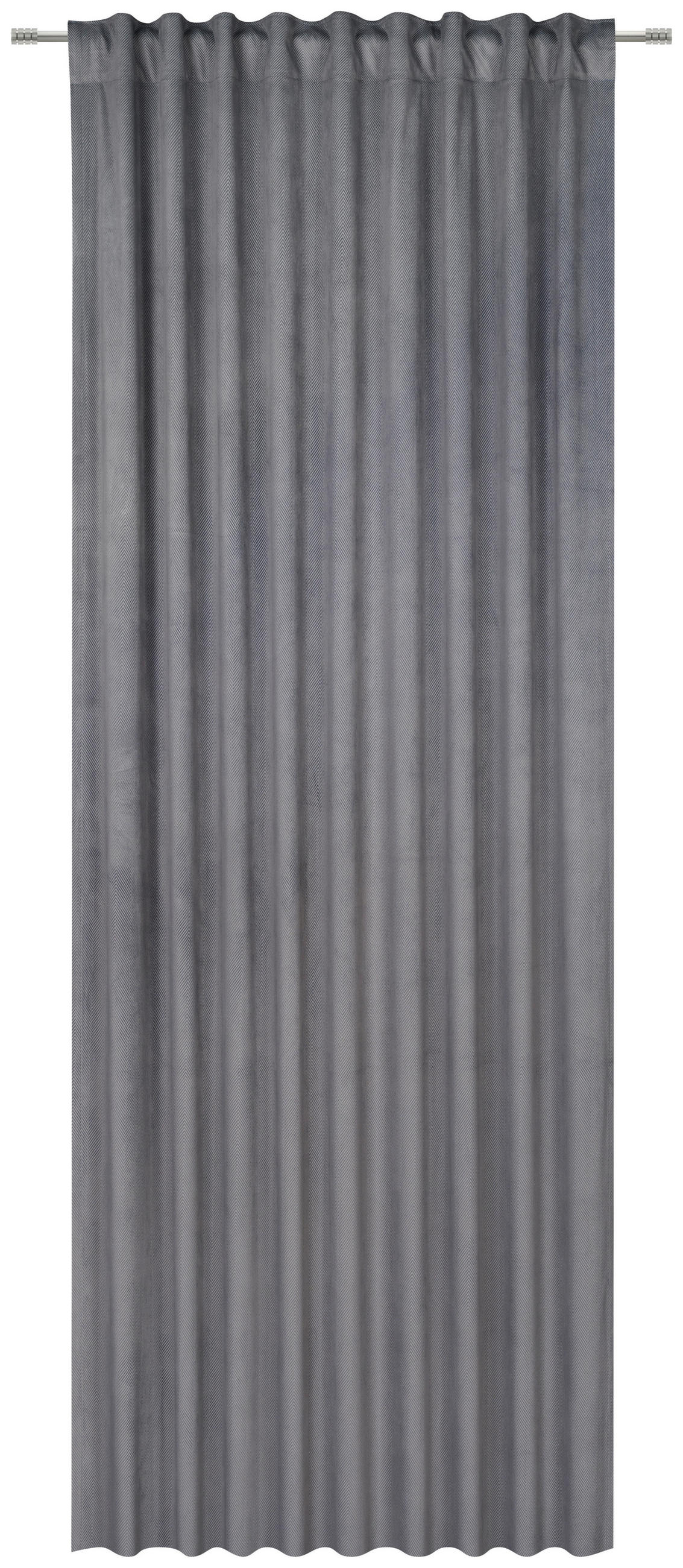 GARDINLÄNGD halvtransparent  - antracit, Klassisk, textil (140/245cm) - Esposa