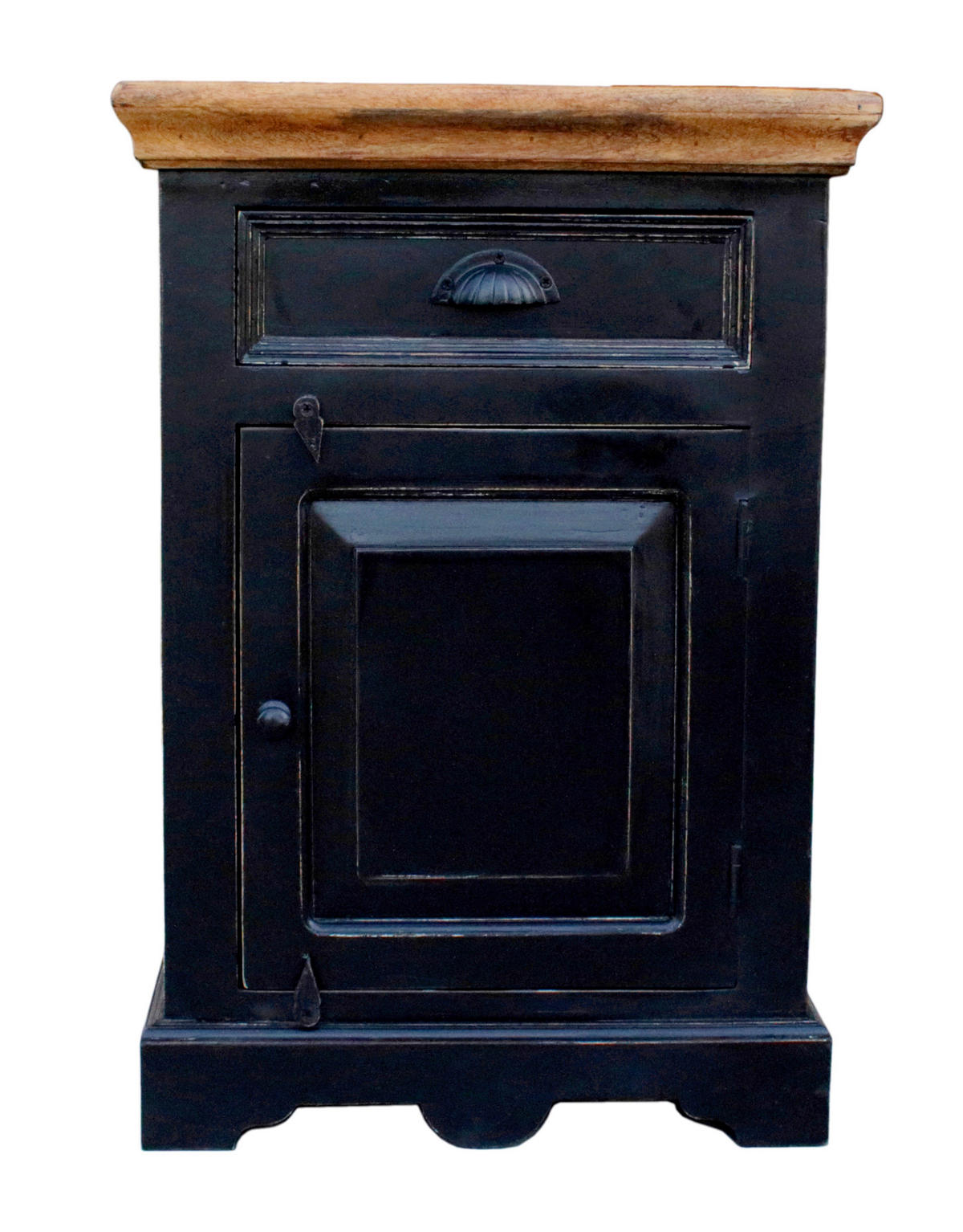 KOMMODE , 50/72/35 cm, 1 Schublade(n)  - Schwarz/Honig, Design, Holz/Holzwerkstoff (50/72/35cm) - MID.YOU