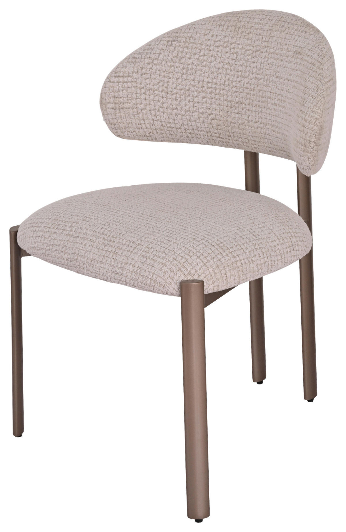 STUHL Webstoff Champagner, Beige  - Champagner/Beige, MODERN, Textil/Metall (55/81/57cm) - MID.YOU