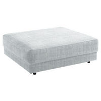 HOCKER in Textil Hellgrau  - Hellgrau/Schwarz, Design, Kunststoff/Textil (105/38/117cm) - home24