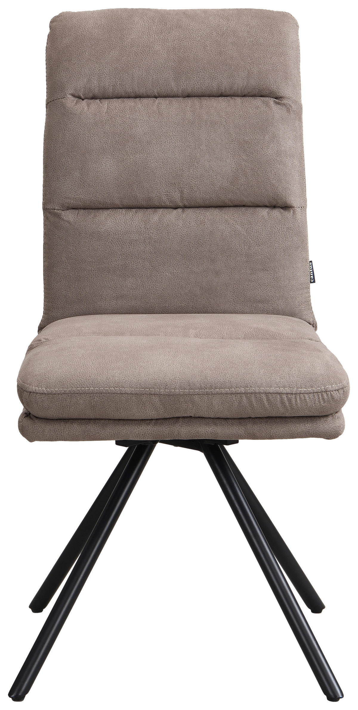 STUHL - Taupe/Schwarz, Design, Textil/Metall (46/92,5/65cm) - Cantus