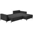 ECKSOFA  in Webstoff Dunkelgrau  - Dunkelgrau/Schwarz, KONVENTIONELL, Textil/Metall (292/192cm) - Carryhome