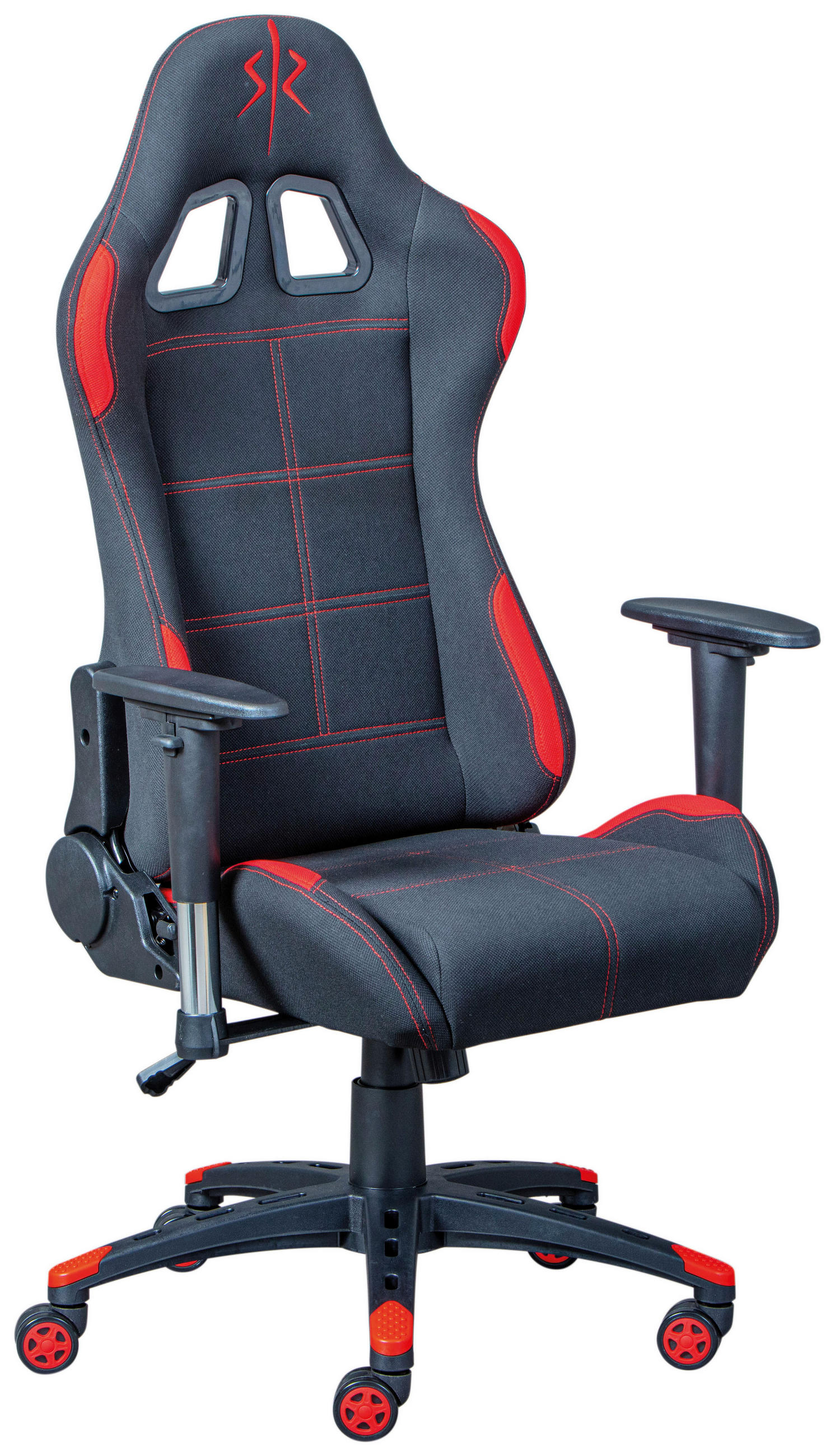 KANCELÁRSKE KRESLO, sieť, červená, čierna - čierna/červená, Modern, textil/plast (69/125/50cm) - MID.YOU