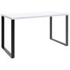 JUGENDSCHREIBTISCH 140/70/75 cm  in Schwarz, Weiss  - Weiss/Schwarz, Basics, Holzwerkstoff/Metall (140/70/75cm) - Boxxx