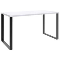 JUGENDSCHREIBTISCH 140/70/75 cm  in Schwarz, Weiss  - Weiss/Schwarz, Basics, Holzwerkstoff/Metall (140/70/75cm) - Boxxx