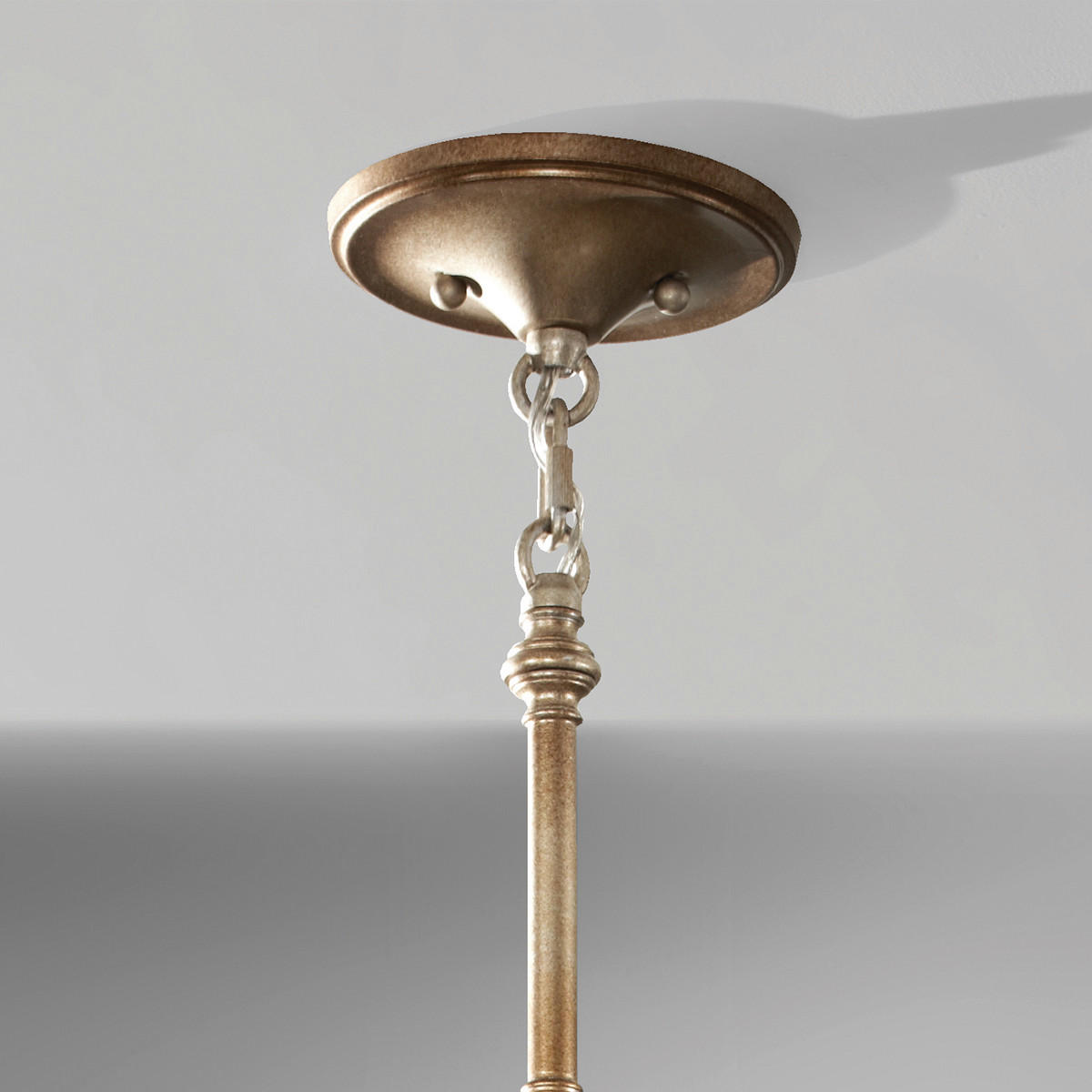 HÄNGELEUCHTE 46/36 cm    - Silberfarben, Konventionell, Glas/Textil (46/36cm) - Elstead Lighting