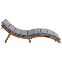 LEŽALJKA VRTNA  smeđa, siva  drvo, tekstil      - siva/smeđa, Moderno, drvo/tekstil (168/54/55cm) - Ambia Garden