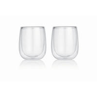 Cappuccinothermogläser 2er set  2-teilig  - Transparent, Basics, Glas (7,5/4,5/9cm) - GOURMETMAXX