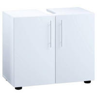 WASCHBECKENUNTERSCHRANK 60,2/50,7/29,6 cm  - Weiss/Schwarz, Modern, Holzwerkstoff/Kunststoff (60,2/50,7/29,6cm) - MID.YOU