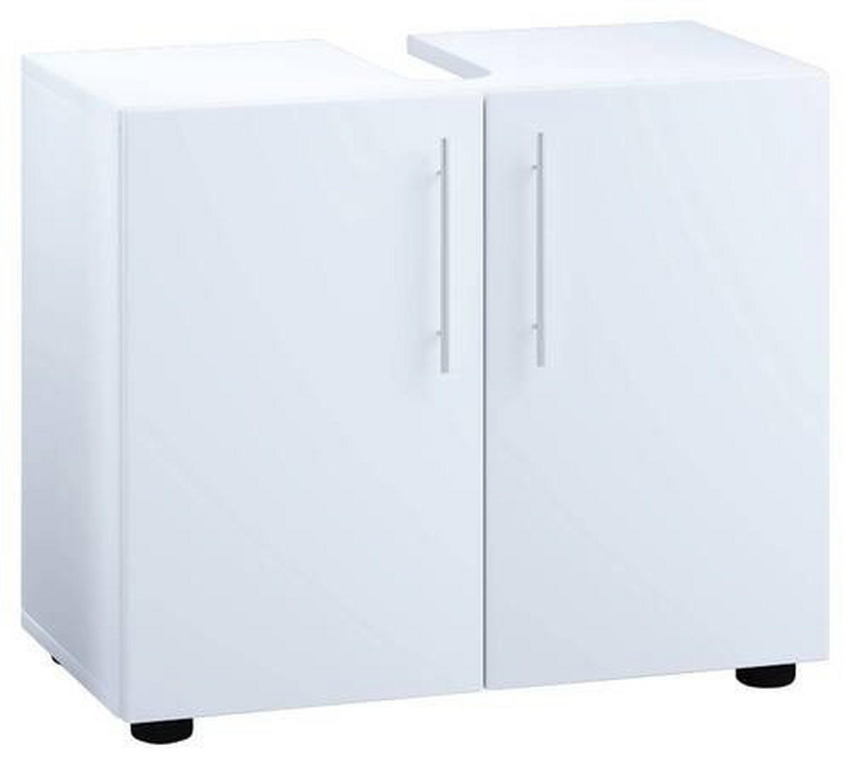 WASCHBECKENUNTERSCHRANK 60,2/50,7/29,6 cm  - Weiss/Schwarz, Modern, Holzwerkstoff/Kunststoff (60,2/50,7/29,6cm) - MID.YOU