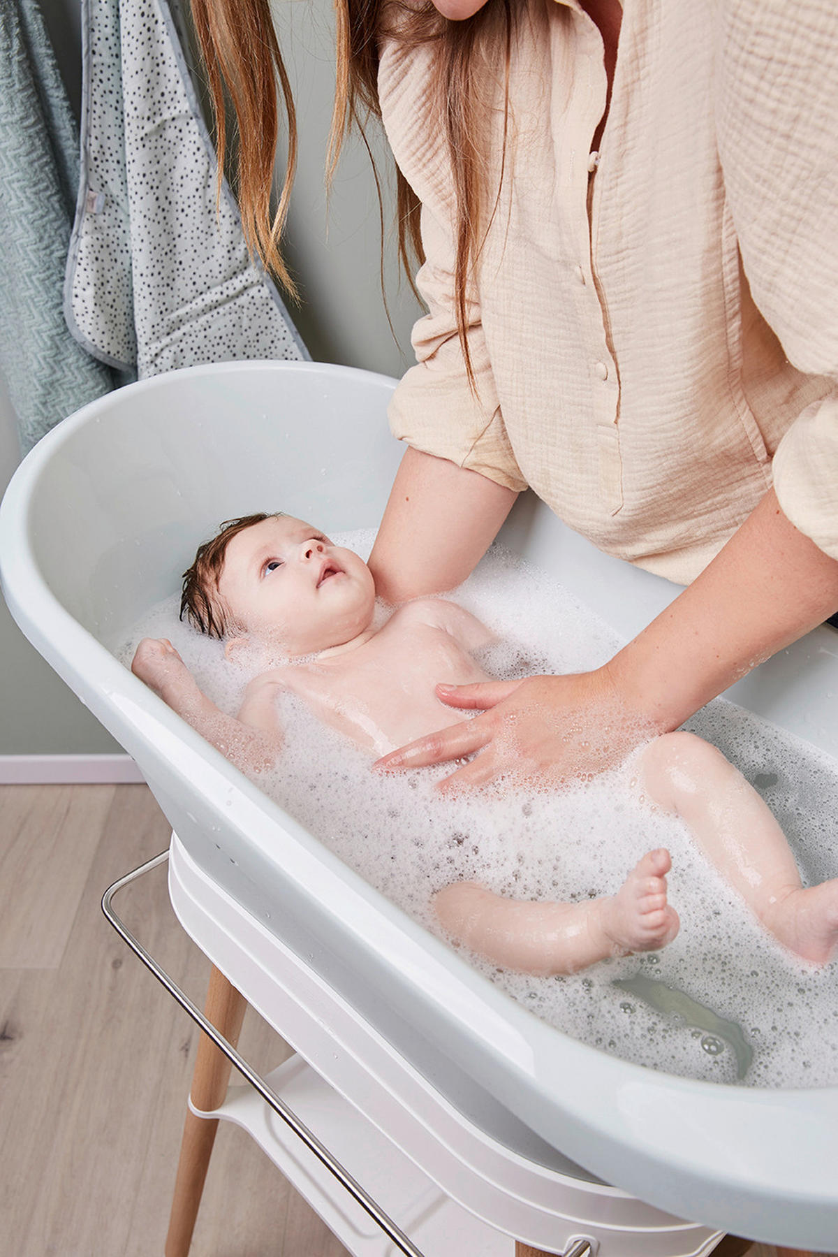 BADEWANNENSTÄNDER Fabulous Sky Green  - Grün, Basics, Holz (49,8/60/83,4cm) - Bebe Jou