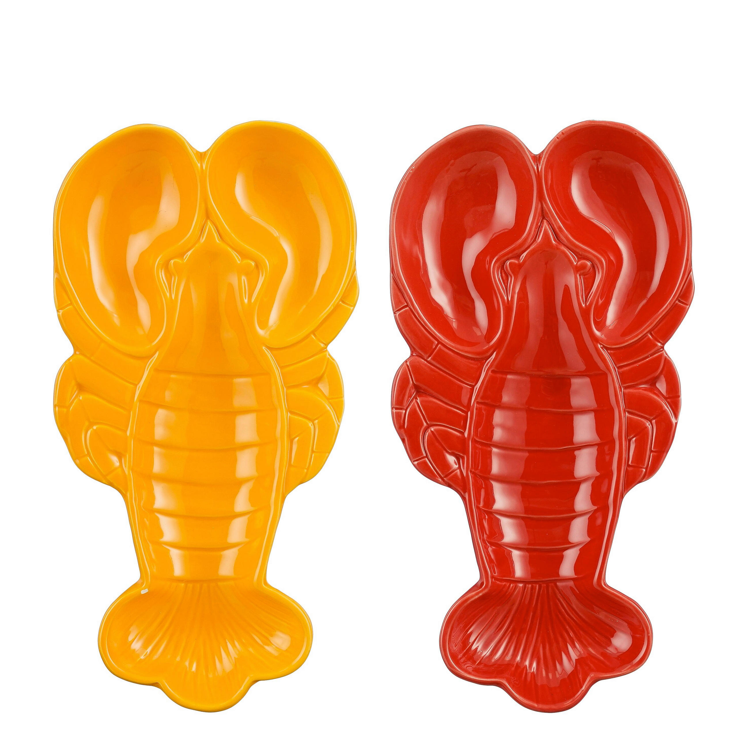 TANJUR DEKORATIVNI  - narančasta/crvena, Basics, keramika (28/15/3.5cm)