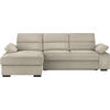 ECKSOFA Beige Webstoff  - Dunkelbraun/Beige, KONVENTIONELL, Kunststoff/Textil (166/258cm) - Cantus