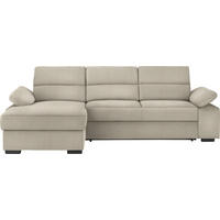 ECKSOFA Beige Webstoff  - Dunkelbraun/Beige, KONVENTIONELL, Kunststoff/Textil (166/258cm) - Cantus