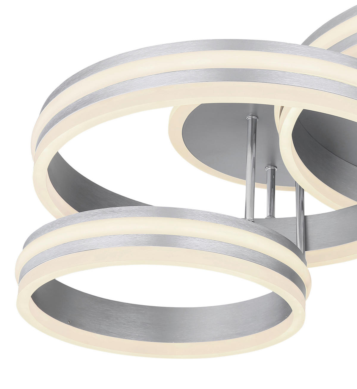 LED-DECKENLEUCHTE 72 W    80/60/20 cm  - Opal/Grau, Design, Kunststoff/Metall (80/60/20cm) - Globo