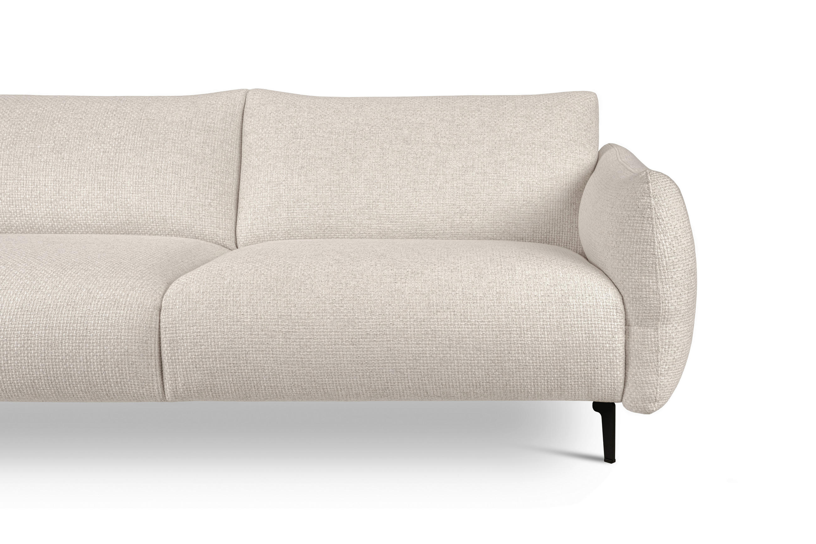 3-SITS SOFFA i beige  - beige/svart, Design, metall/trä (211/75/96cm) - Best Price