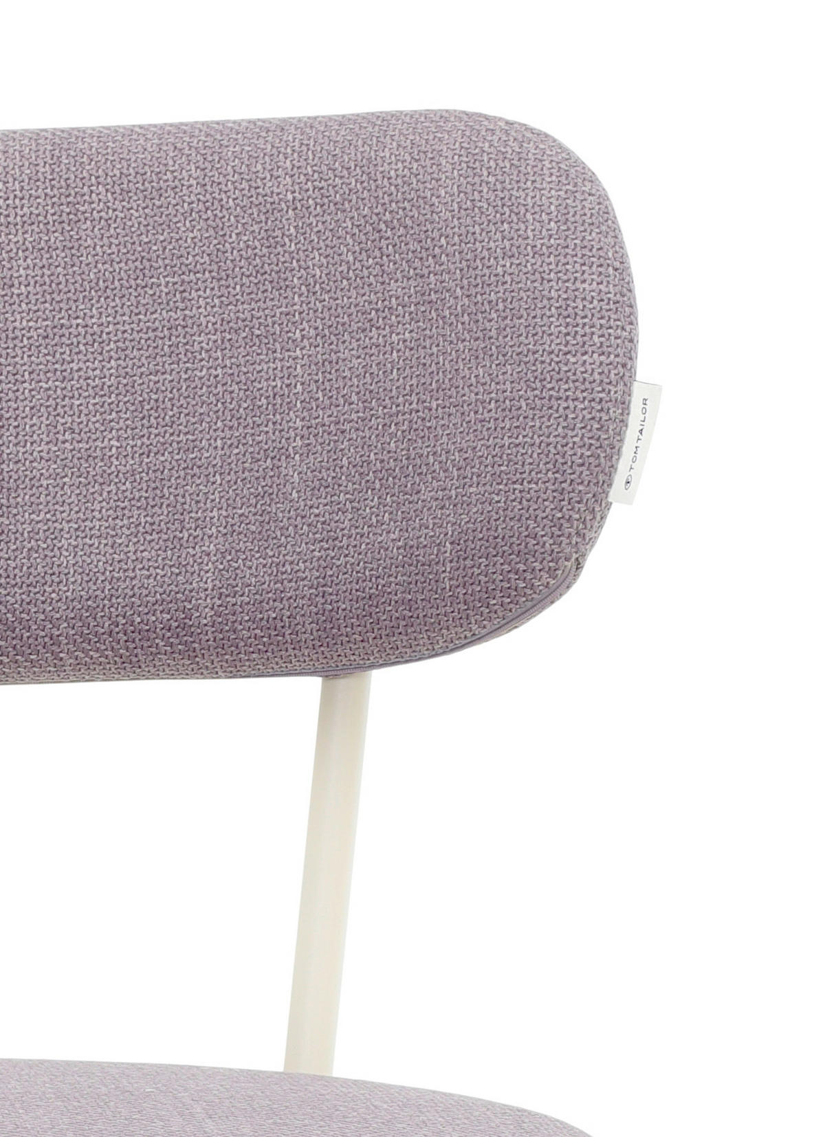 STUHL Webstoff Weiß, Dunkelrosa  - Dunkelrosa/Weiß, Basics, Textil/Metall (50/81,5/59cm) - Tom Tailor