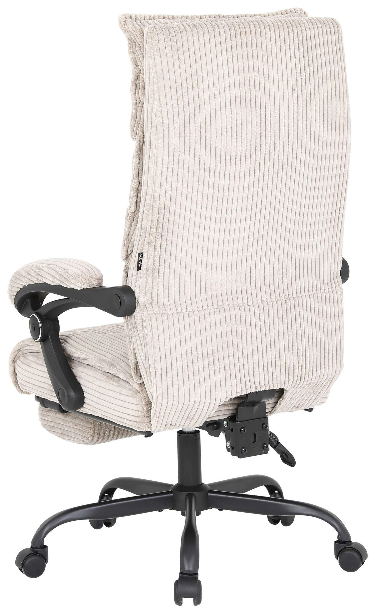 DREHSTUHL Cord Beige  - Beige/Schwarz, MODERN, Holz/Kunststoff (65/116/124/65cm) - MID.YOU
