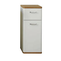 UNTERSCHRANK  - Chromfarben/Weiss, Konventionell, Glas/Holzwerkstoff (30/72/33cm) - Xora