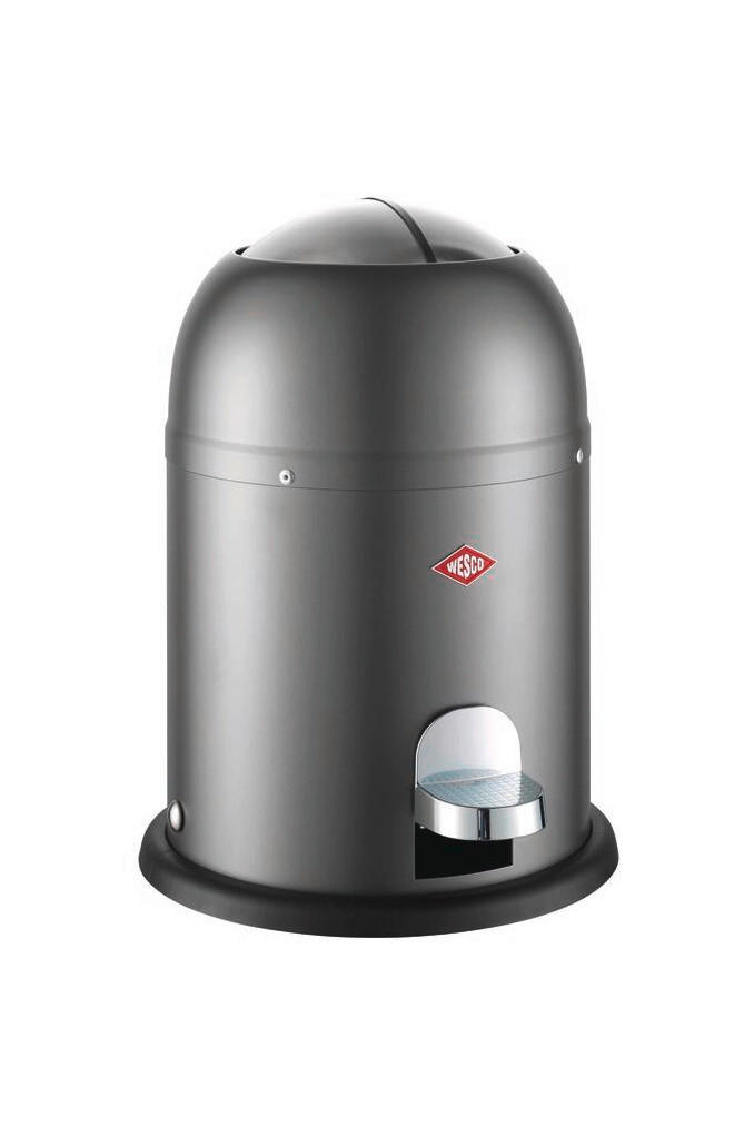 ABFALLSAMMLER MINI MASTER 6 L  - Graphitfarben/Schwarz, KONVENTIONELL, Kunststoff/Metall (26,4/36cm) - Wesco