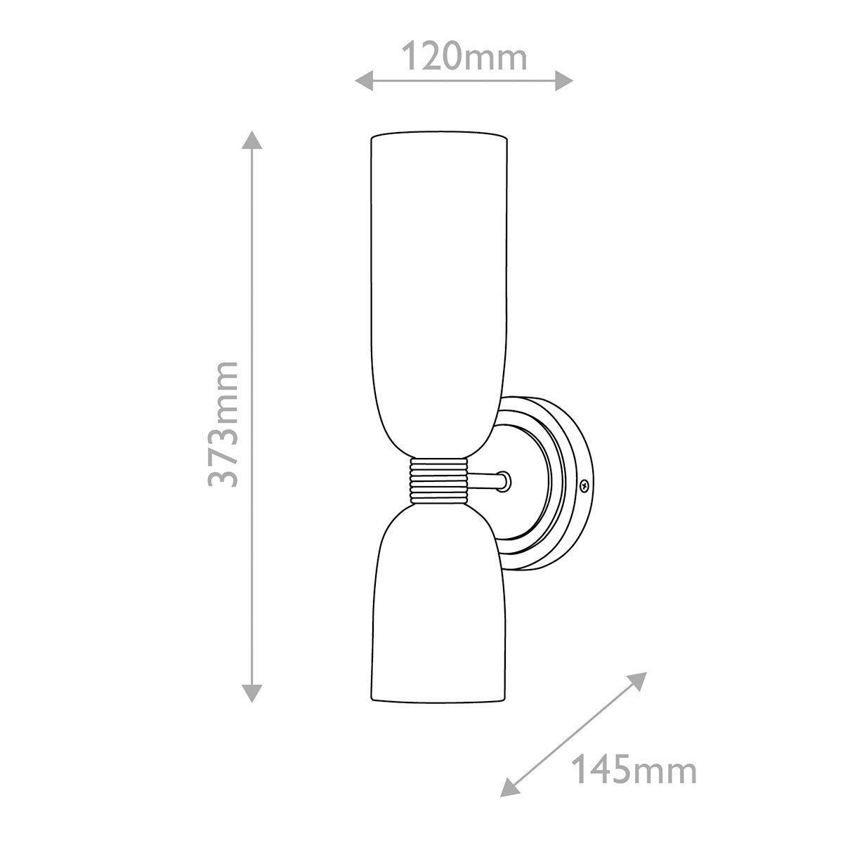 BADEZIMMER-WANDLEUCHTE Hinkley 37,3/12/14,5 cm  - Schwarz, KONVENTIONELL, Glas/Metall (37,3/12/14,5cm) - Elstead Lighting