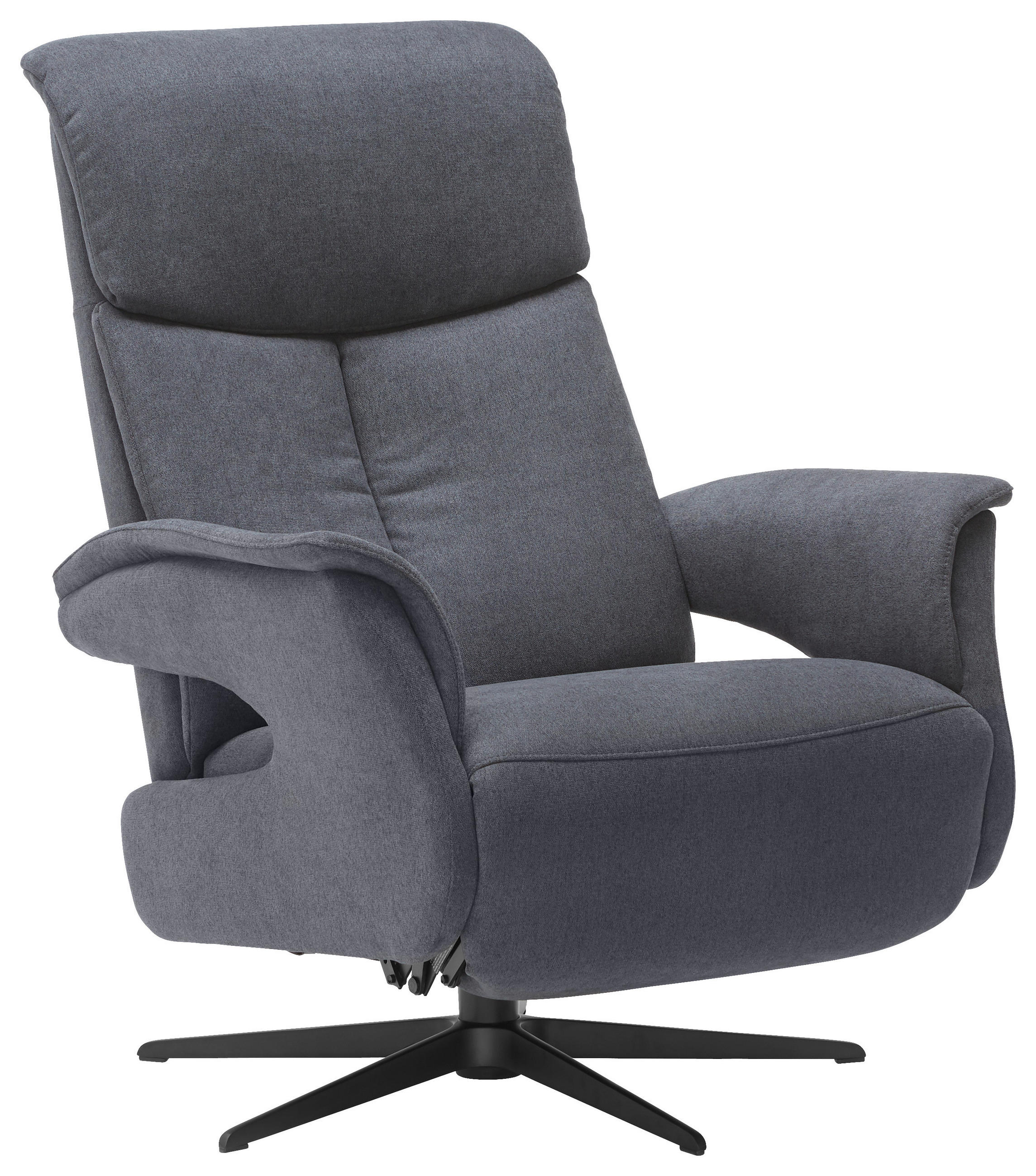 RELAXSESSEL Mikrofaser Relaxfunktion, Kopfteilverstellung, Fußteilverstellung    - Anthrazit/Schwarz, Design, Textil/Metall (78/101/88cm) - Welnova