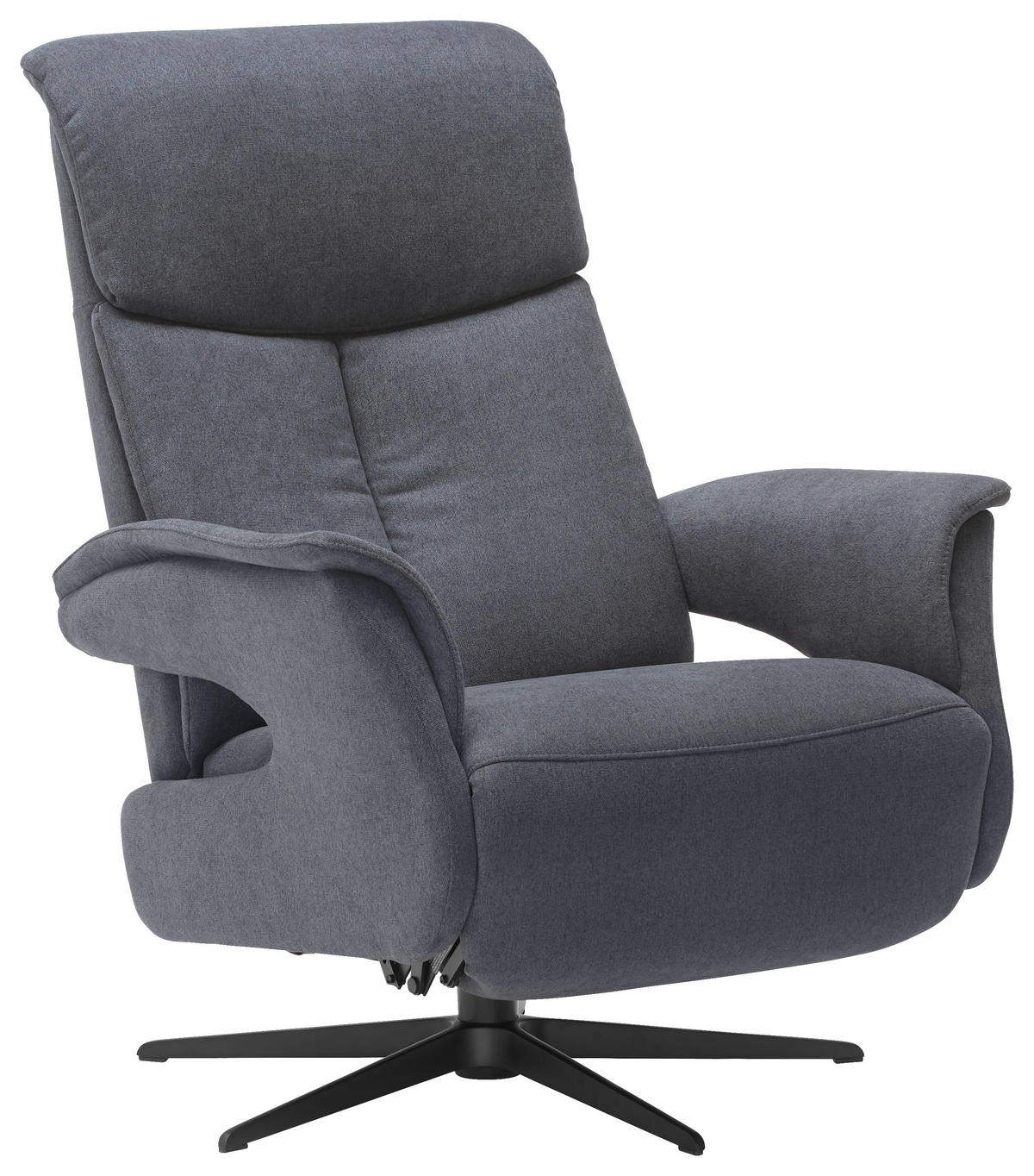 RELAXSESSEL Mikrofaser Relaxfunktion, Kopfteilverstellung, Fußteilverstellung    - Anthrazit/Schwarz, Design, Textil/Metall (78/101/88cm) - Welnova